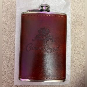 Crown Royal Brown Leather Flask